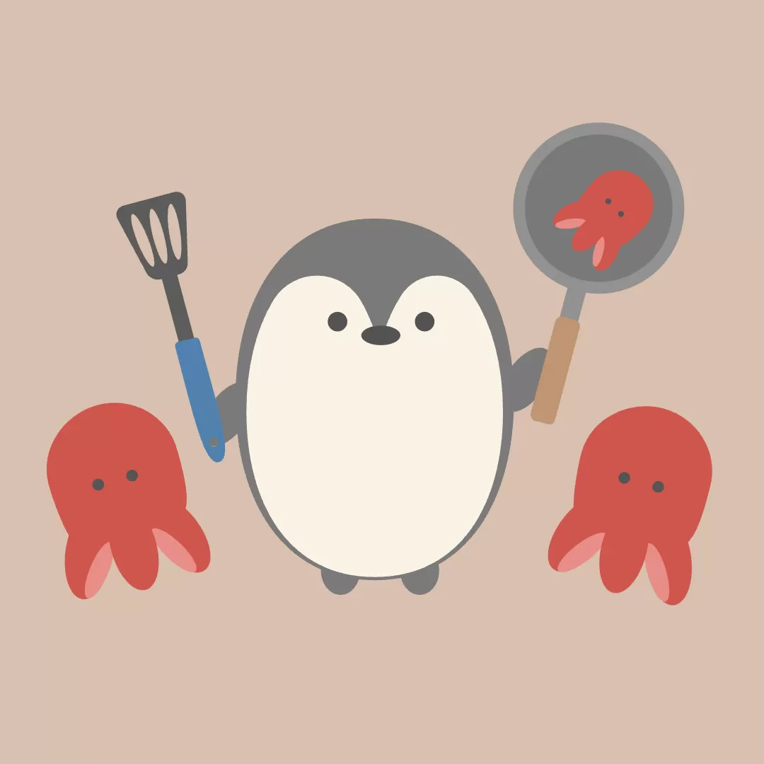 たこウィンナーとペンギン