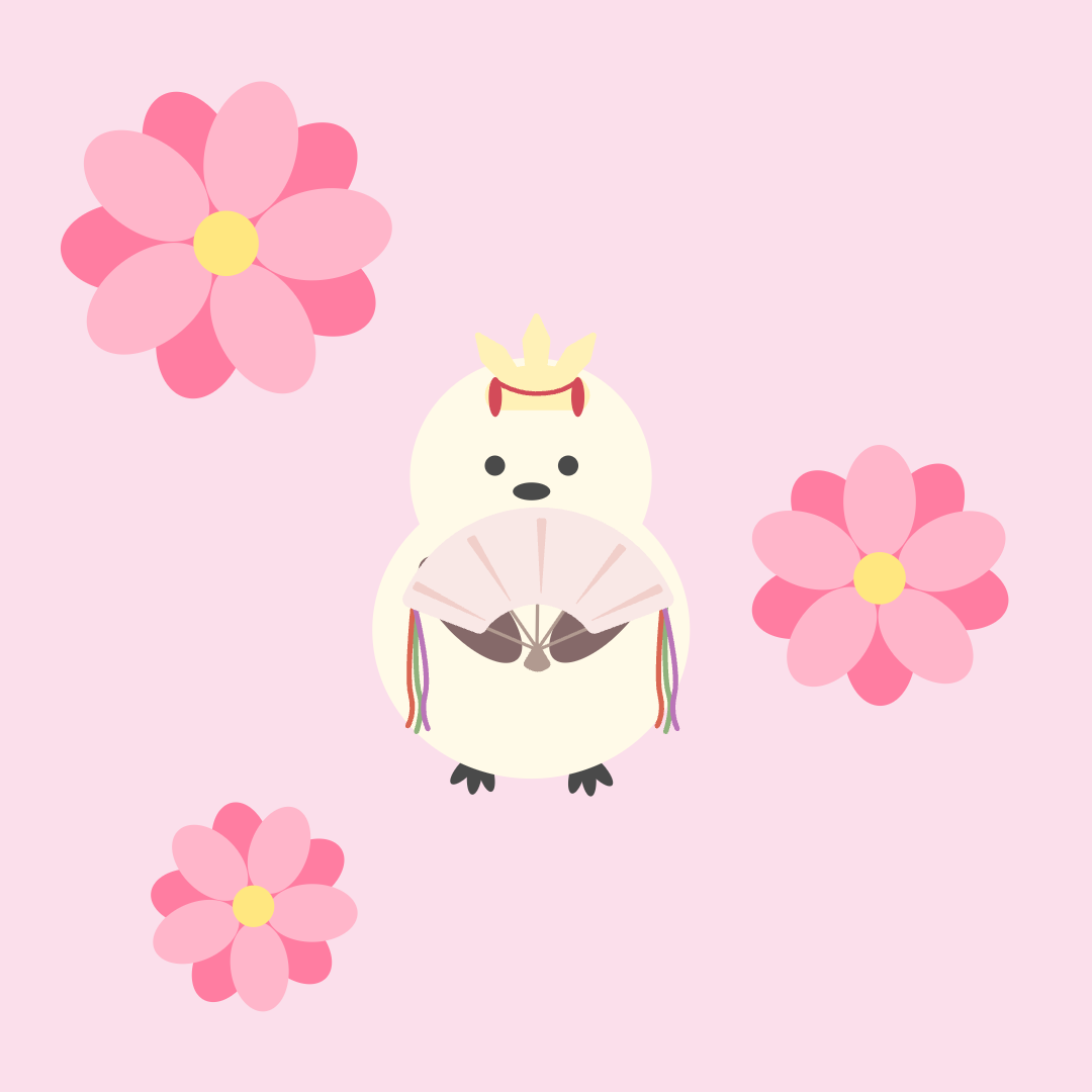 春の彩りシマエナガ