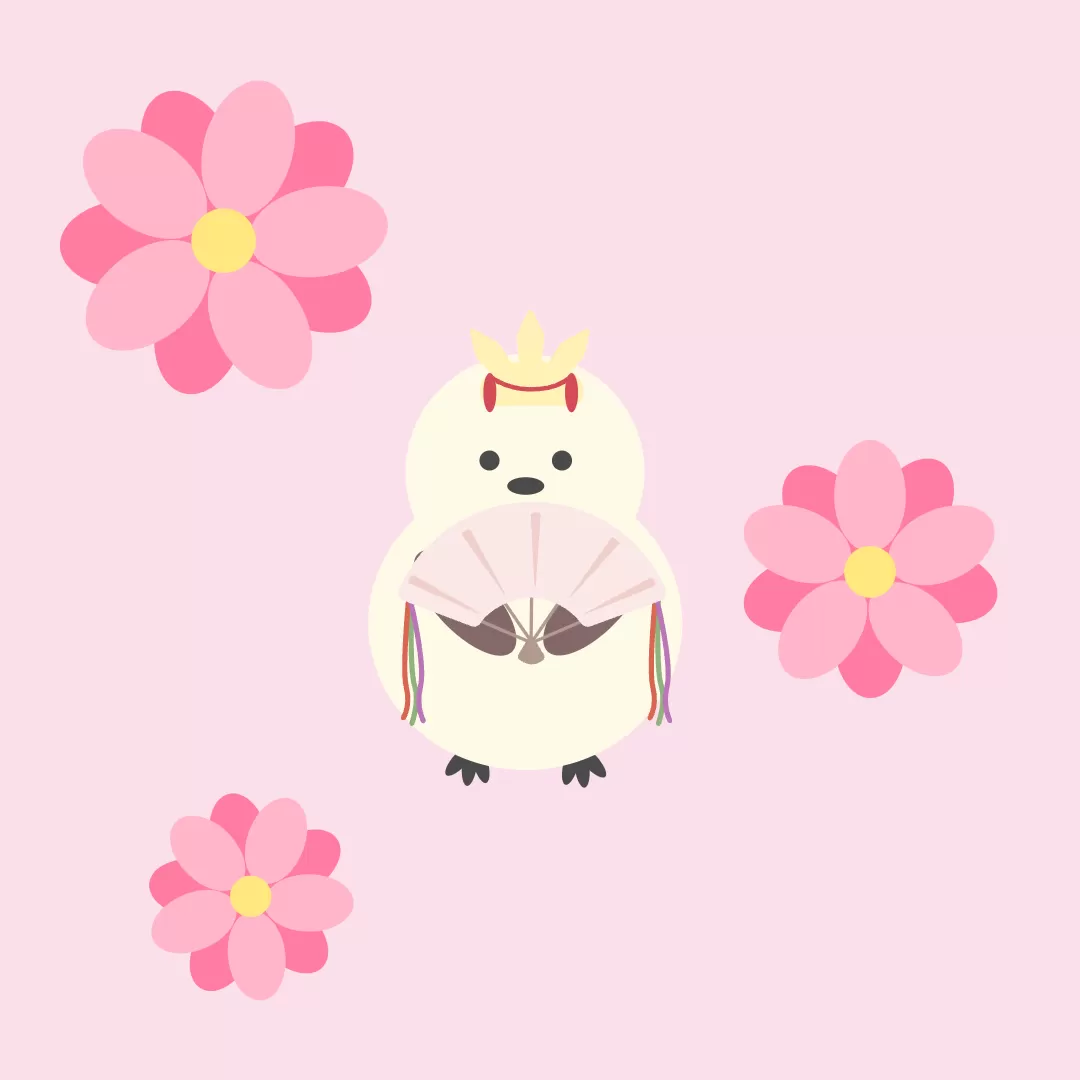 春の彩りシマエナガ