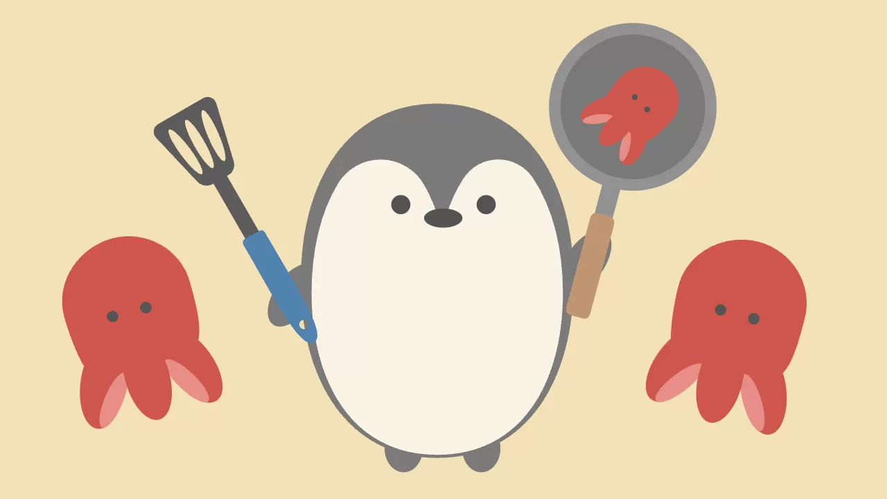 ペンギンのキッチン冒険