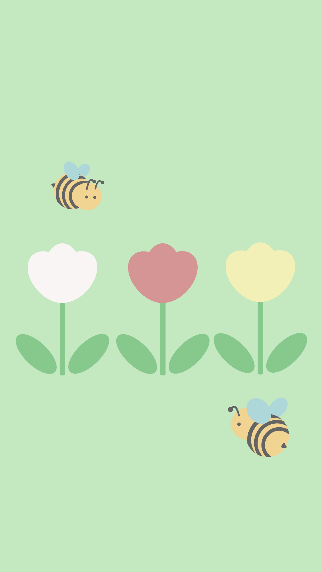 春の花畑のハーモニー