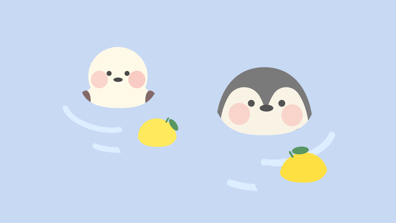 仲良し動物の水遊び