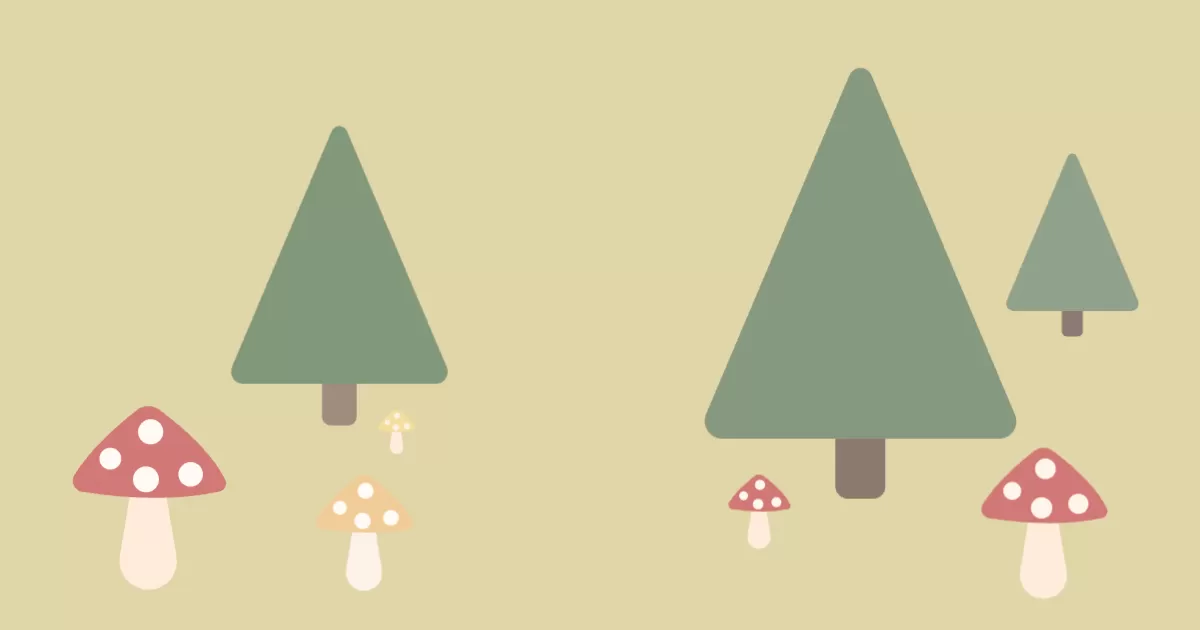 森のきのこたち