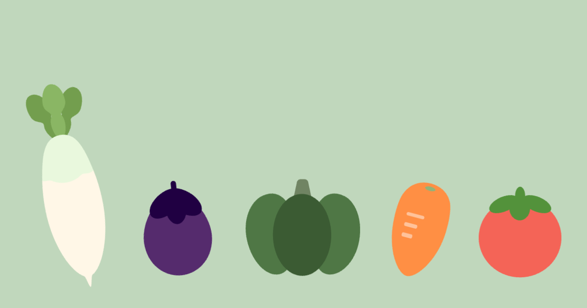 色彩の野菜アート