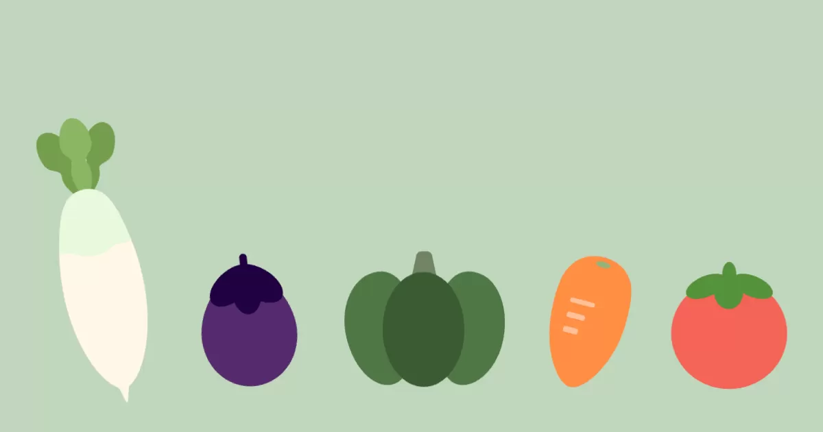 色彩の野菜アート