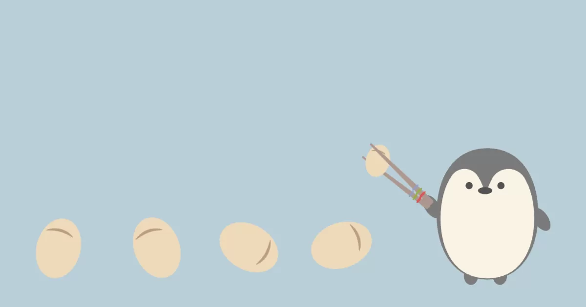 ペンギンの豆まき