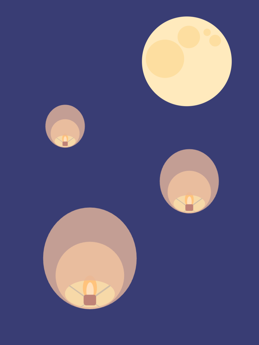 月夜のランタン祭り