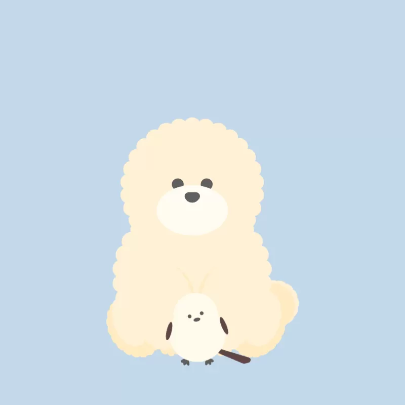 ふわふわコンビの癒し