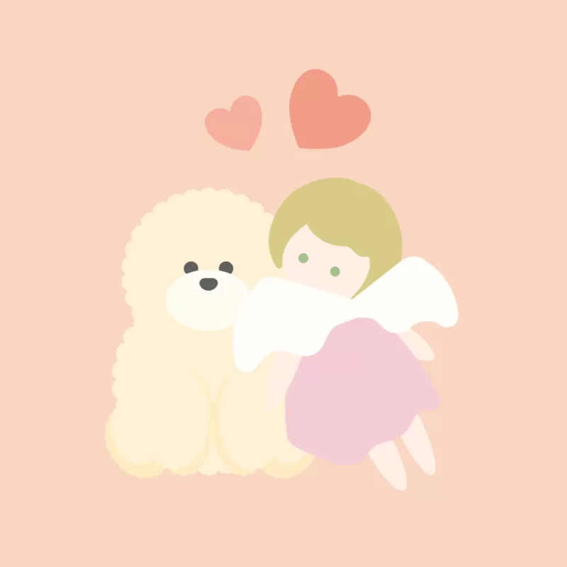 ふわふわの愛の天使