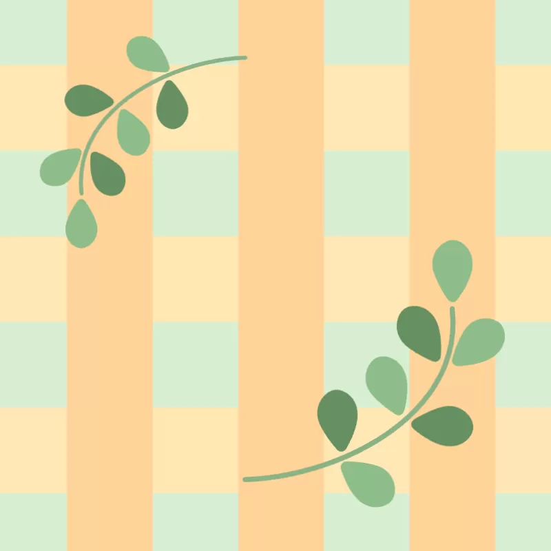 穏やかな葉の調和