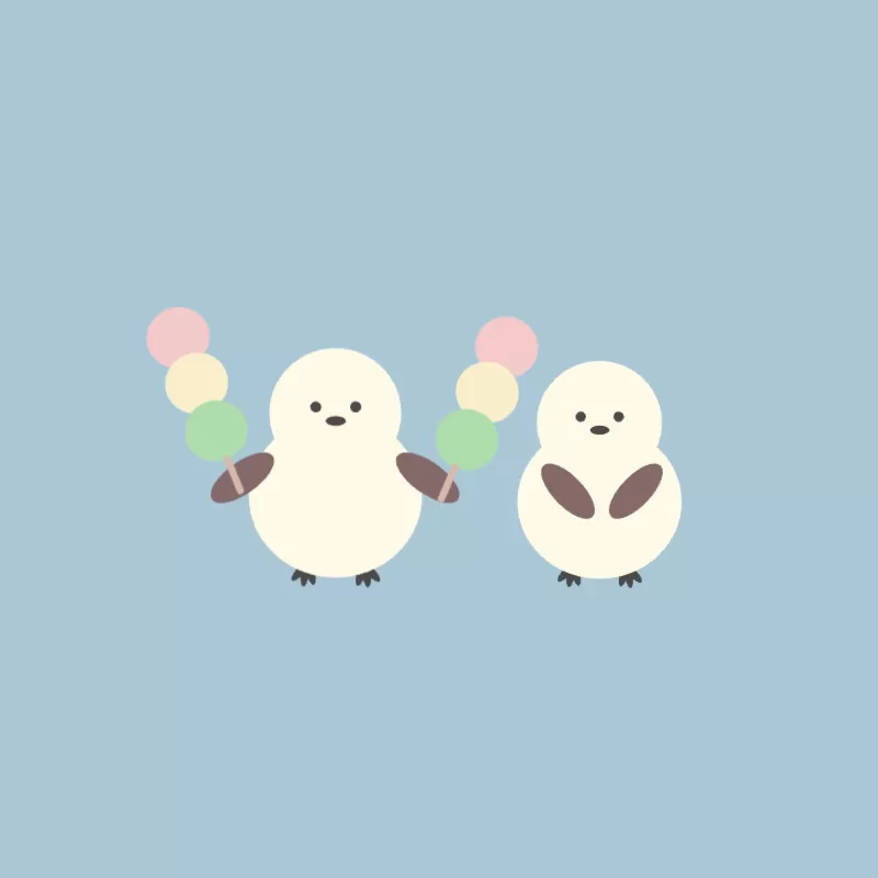 可愛いシマエナガたち