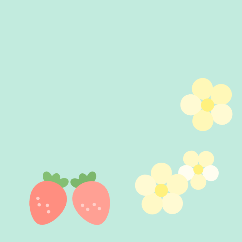 Rêve de fraises et de fleurs