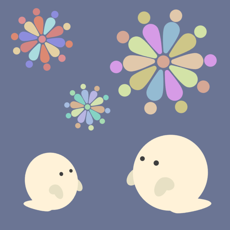 おばけの花火パーティー