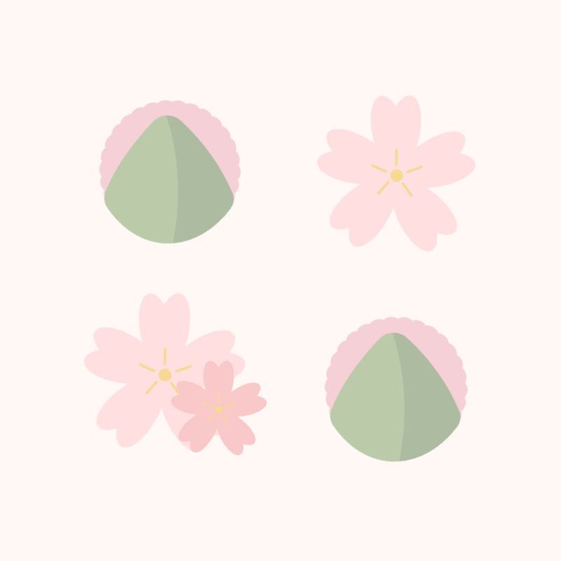 桜と餅のハーモニー