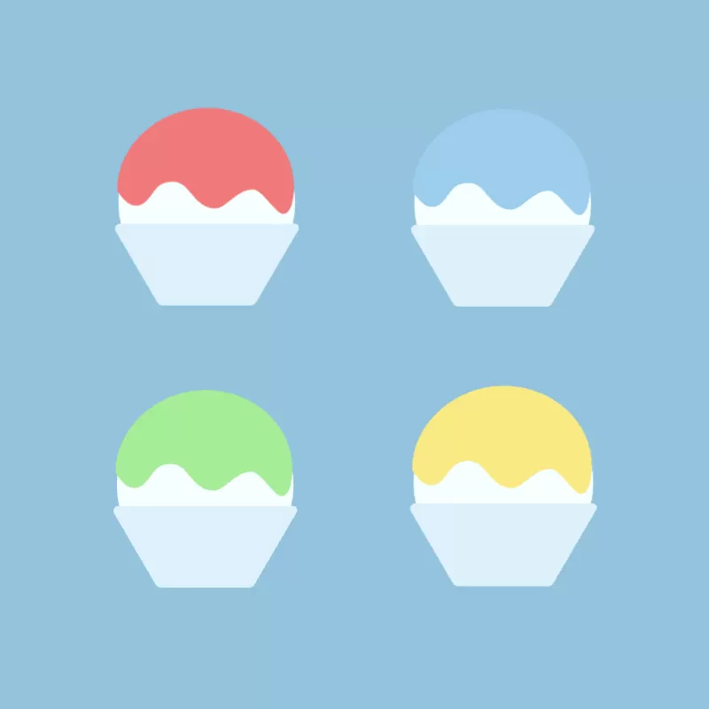 カラフルかき氷の世界