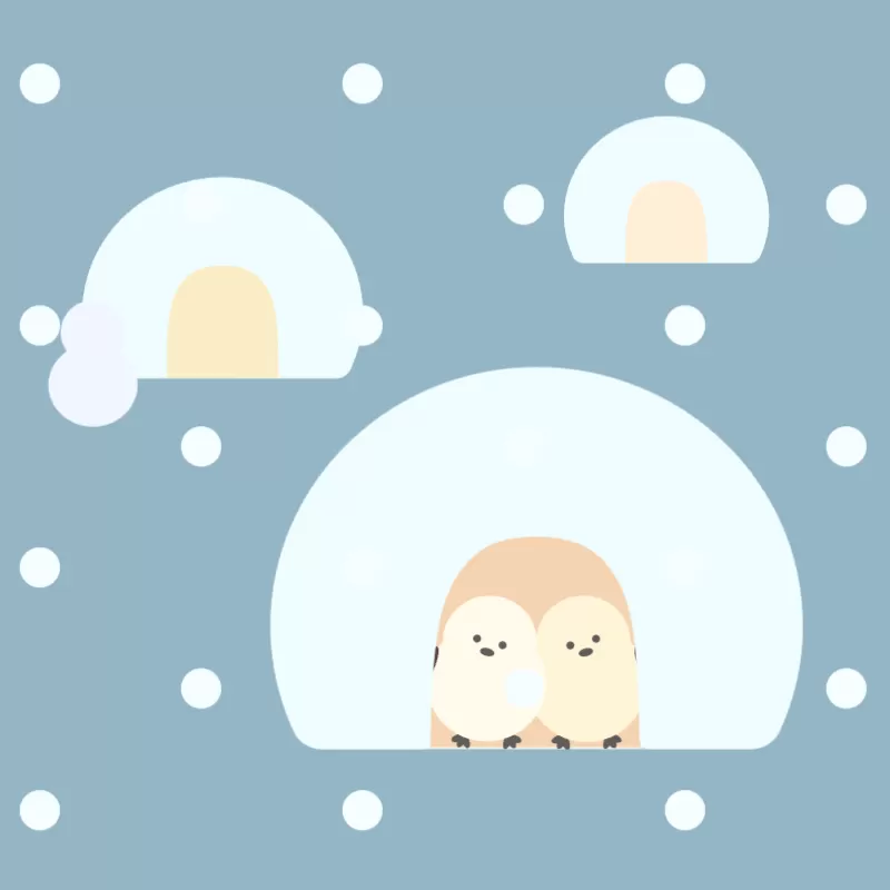 雪の中のリトルハグ