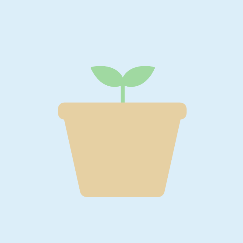 芽吹く希望の植木鉢