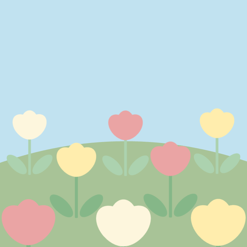 色とりどりの丘