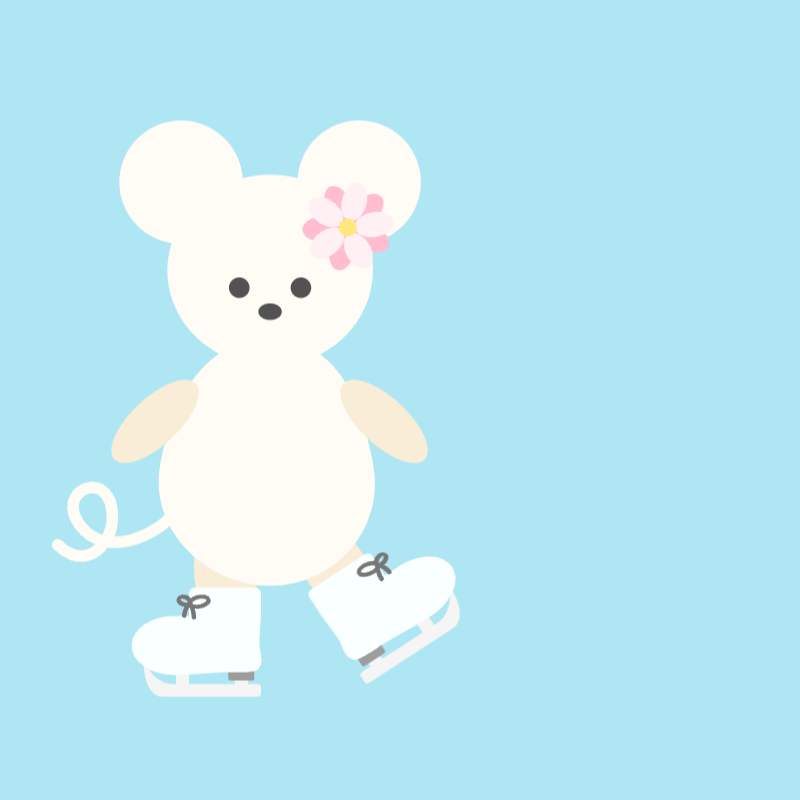 スケートを楽しむねずみ