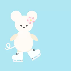 スケートを楽しむねずみ