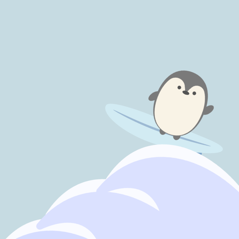 ペンギンのサーフィン大会