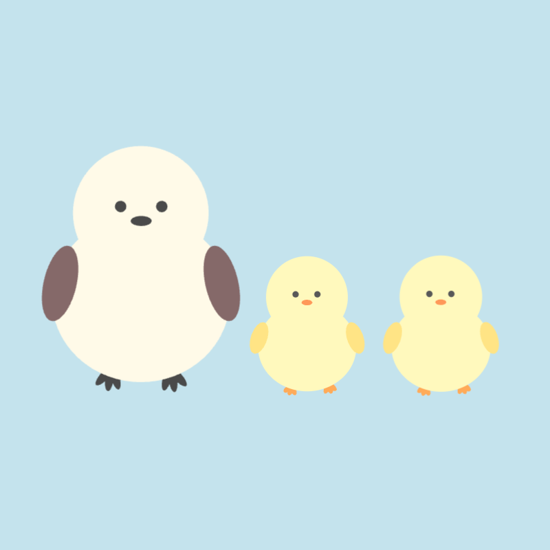 愛らしい小さな家族