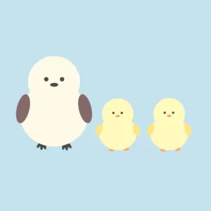 愛らしい小さな家族