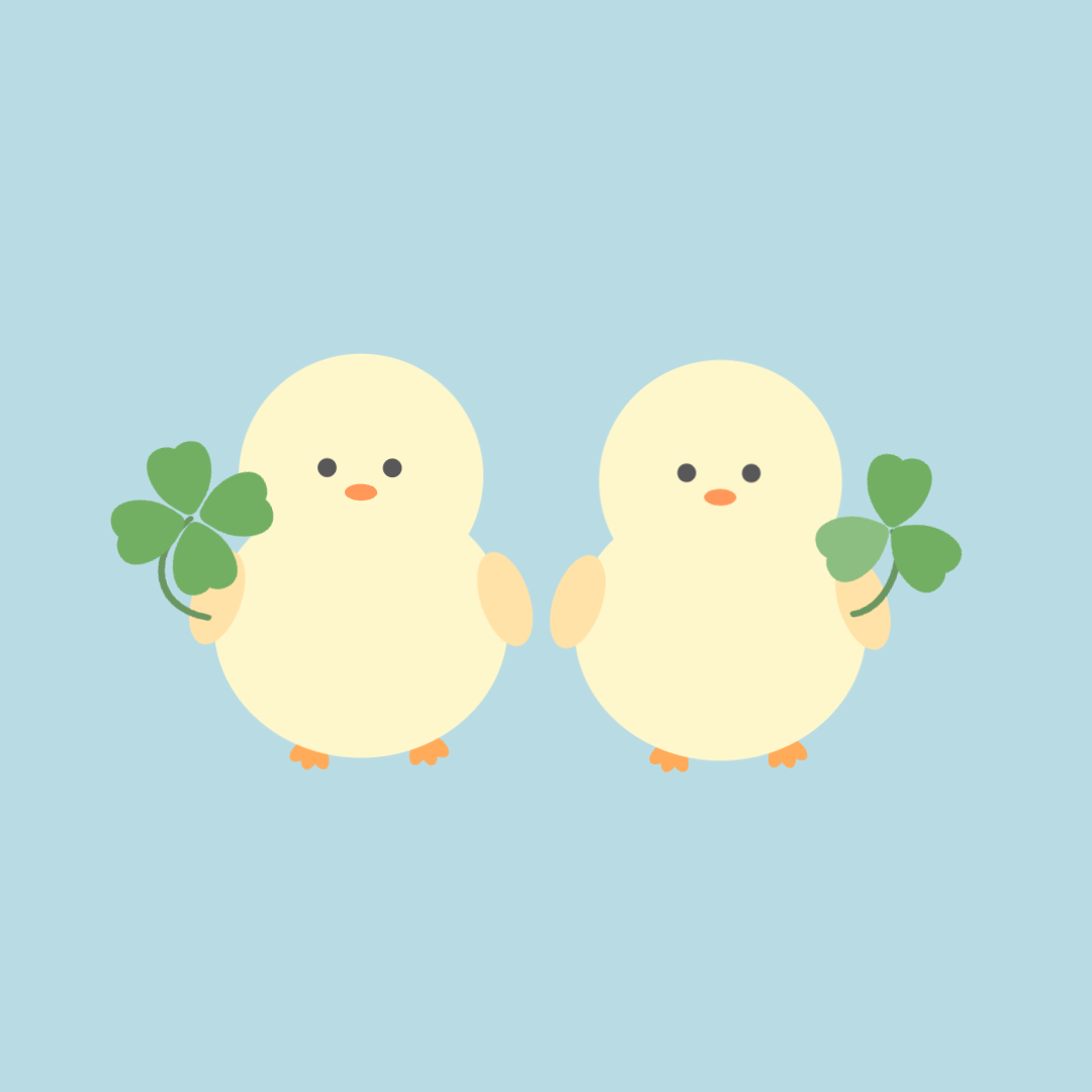 幸せのクローバーひよこ