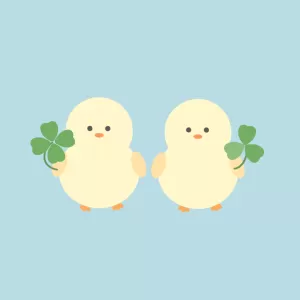 幸せのクローバーひよこ