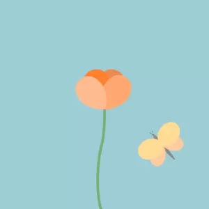 蝶とポピーの舞
